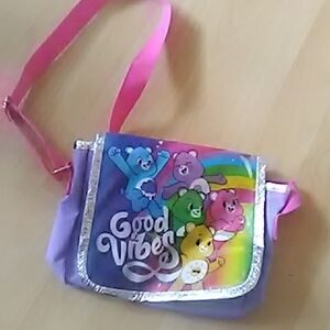💲5⃣▶▶Care Bears Good Vibes Bag - Pink, Purple, and Silver AS NEW